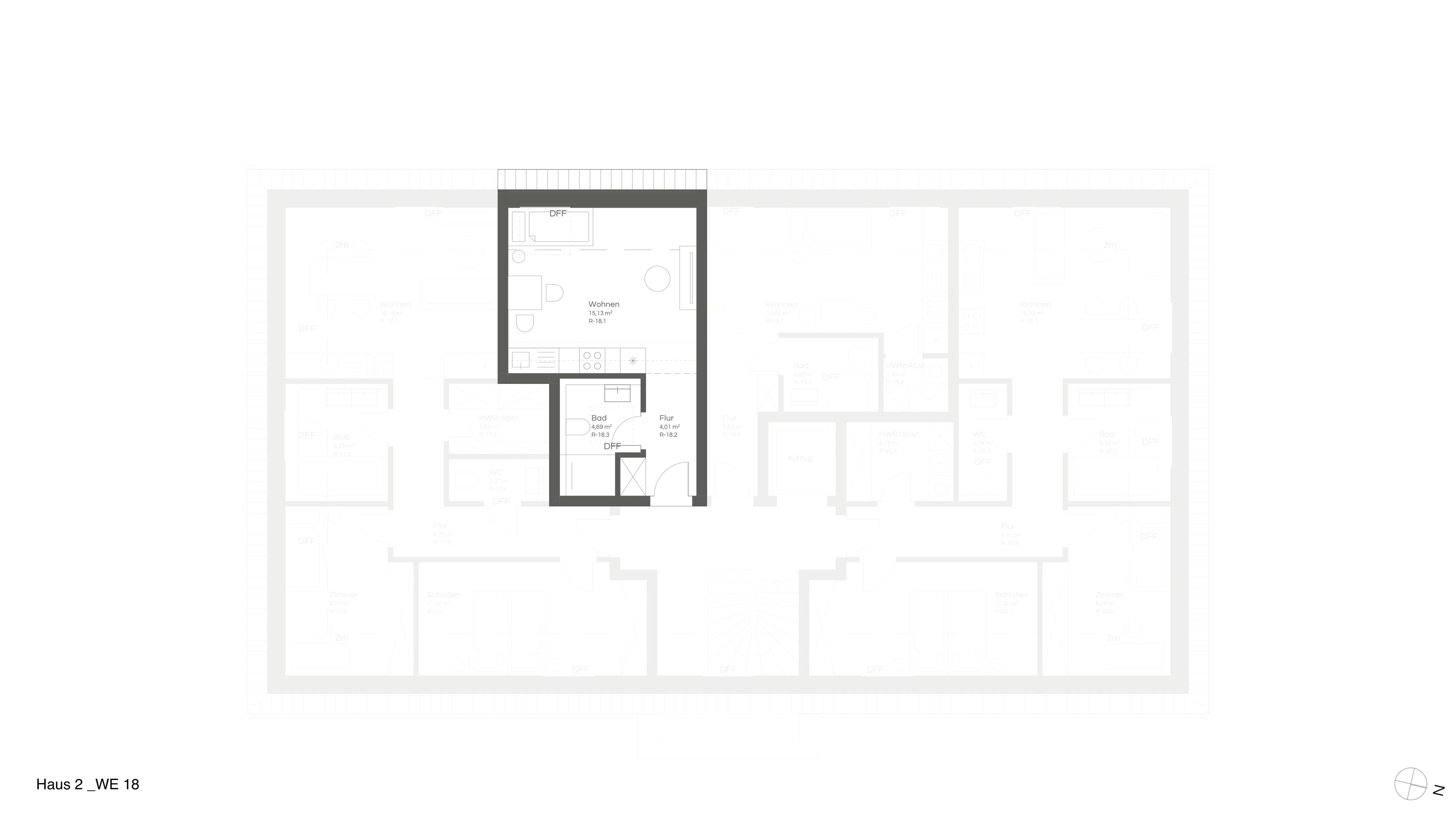 Grundriss WE 18